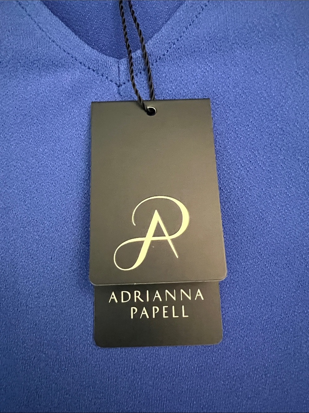 Adrianna Papell Amparo Blue V-Neck Pleated Flutter Sleeve Top Size M NWT - Picture 5 of 10